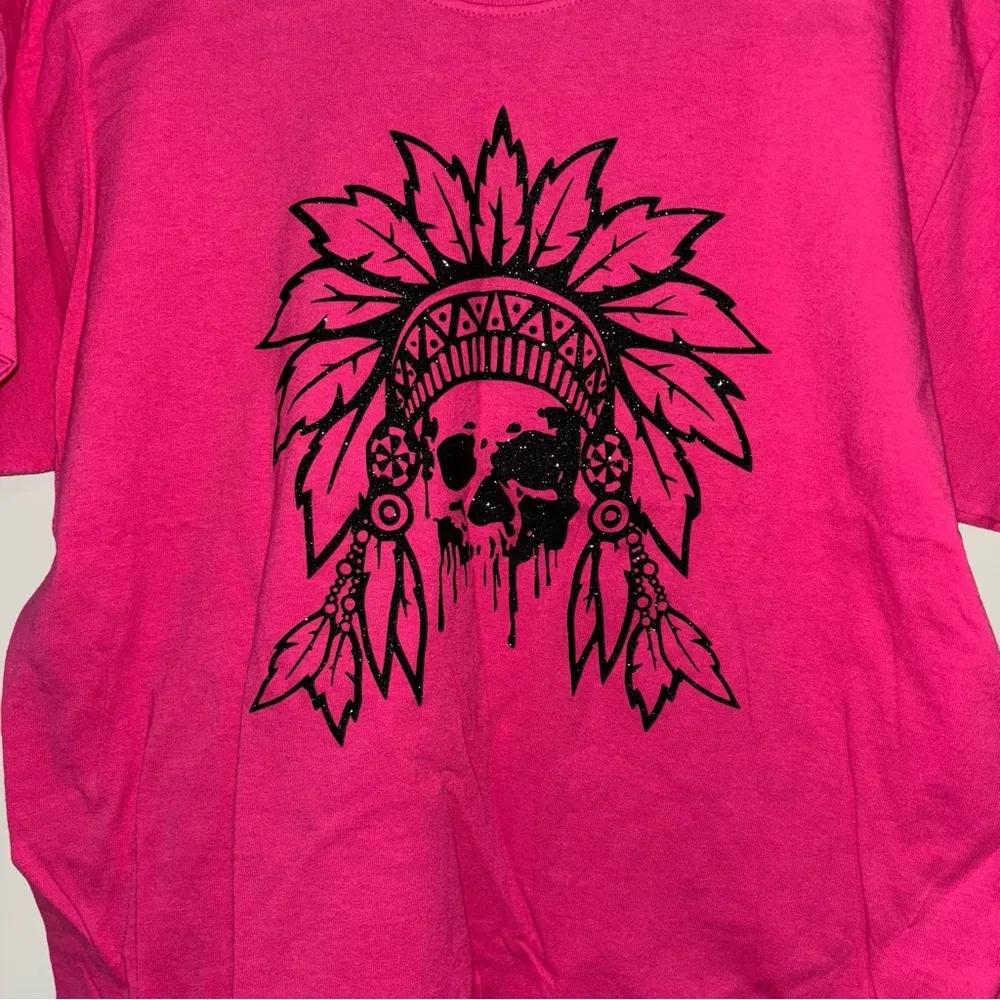 Handmade native skull shirt - Image 2