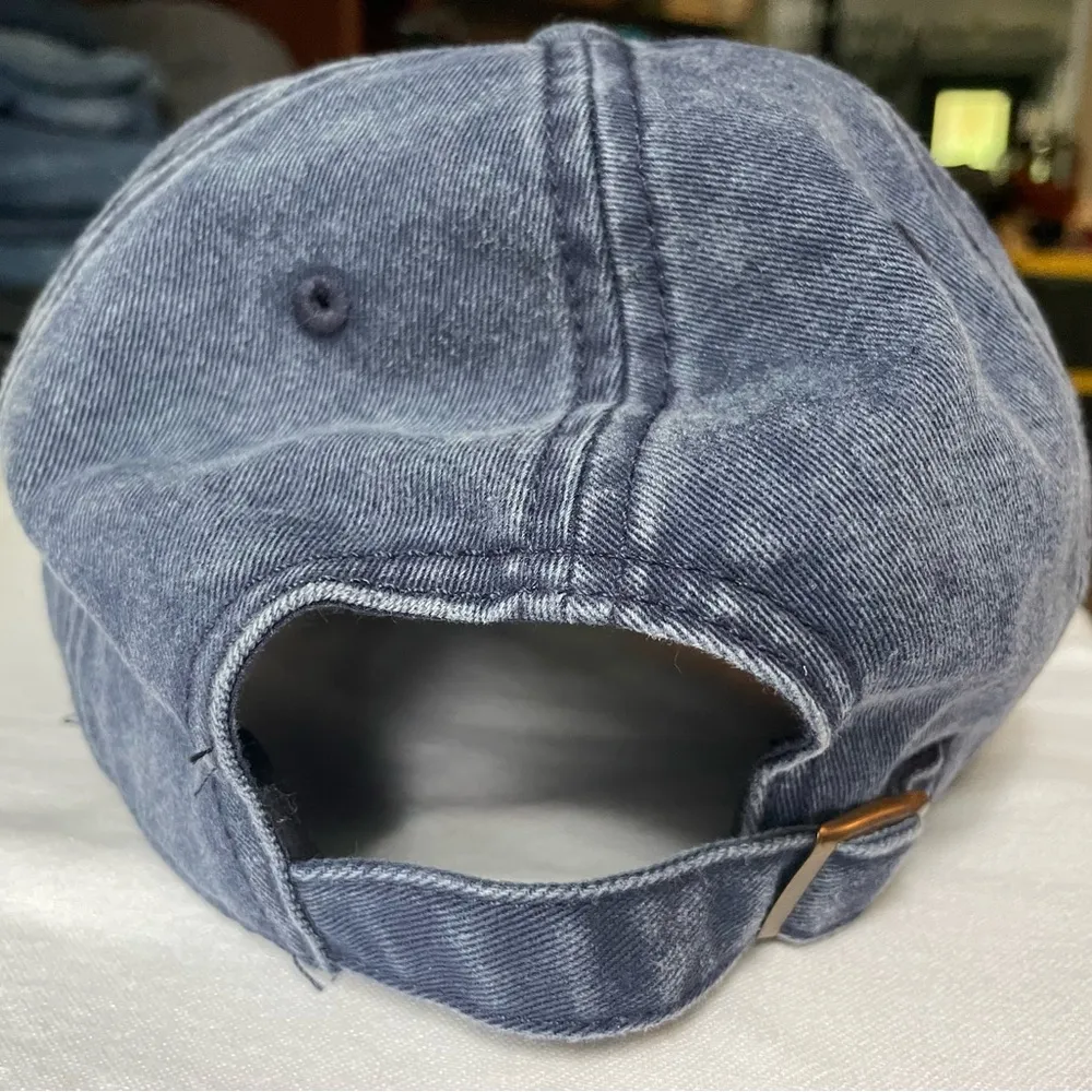 Yellowstone Blue Denim Cap White Logo Baaeball Hat - Image 5