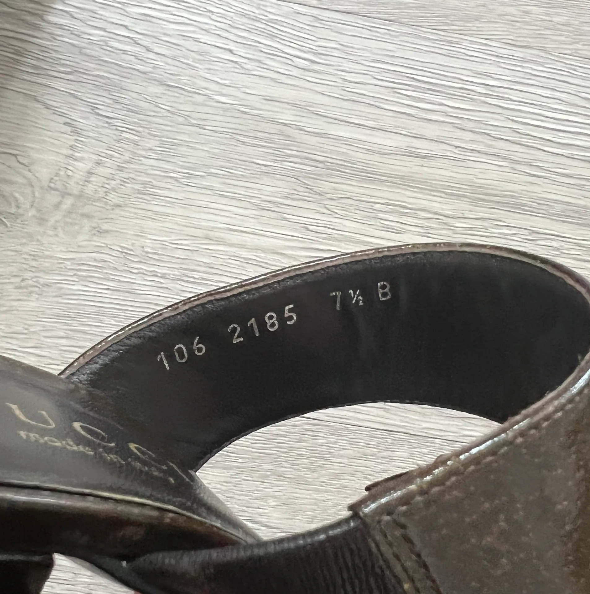 Vintage 90s Double Strap Brown Leather Block Heel Mule Sandals - Image 11