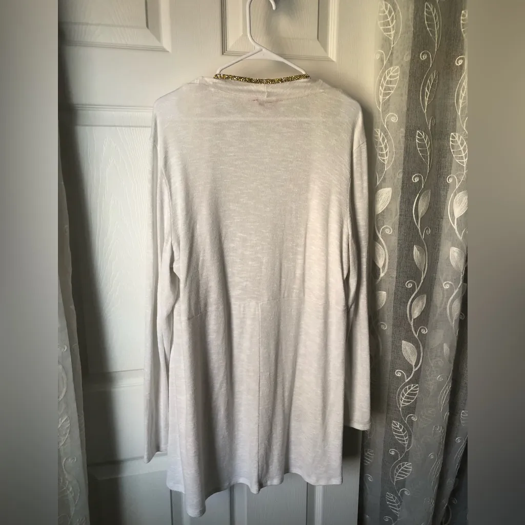 Juicy Couture Embellished trim Open Front knit Cardigan women size XL - Image 8