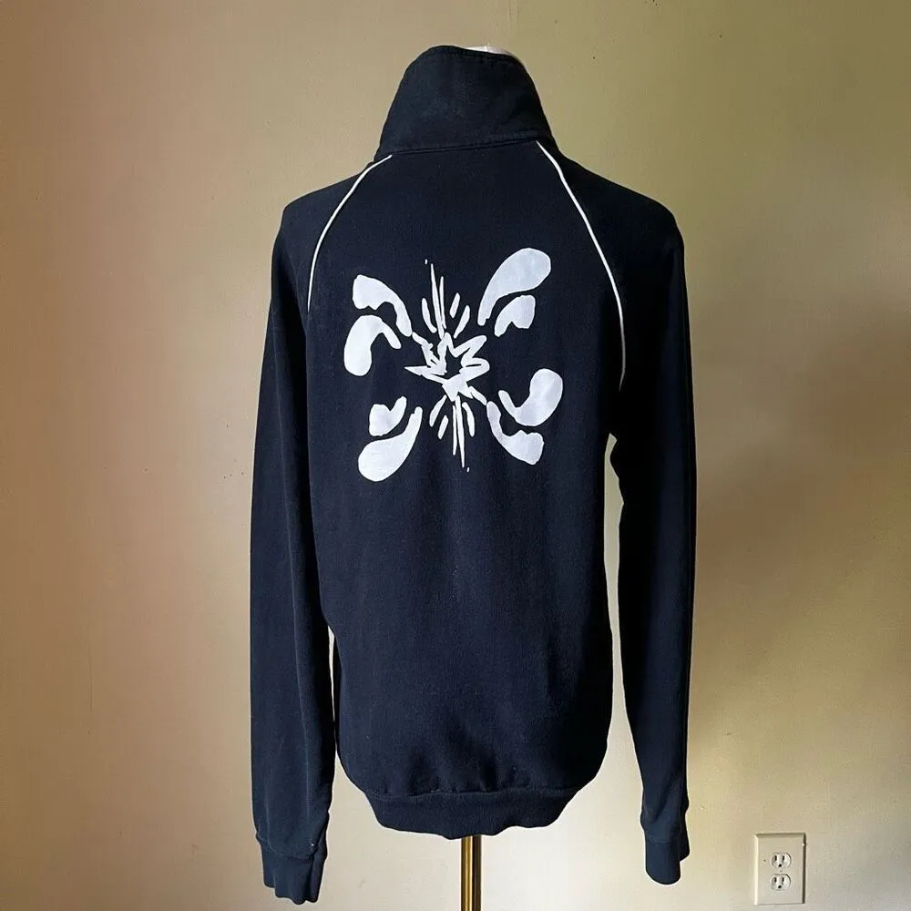 Vintage Y2K Oasis Track‎ Jacket Black White Zip Up Dig Out Your Soul Tour Medium - Image 5