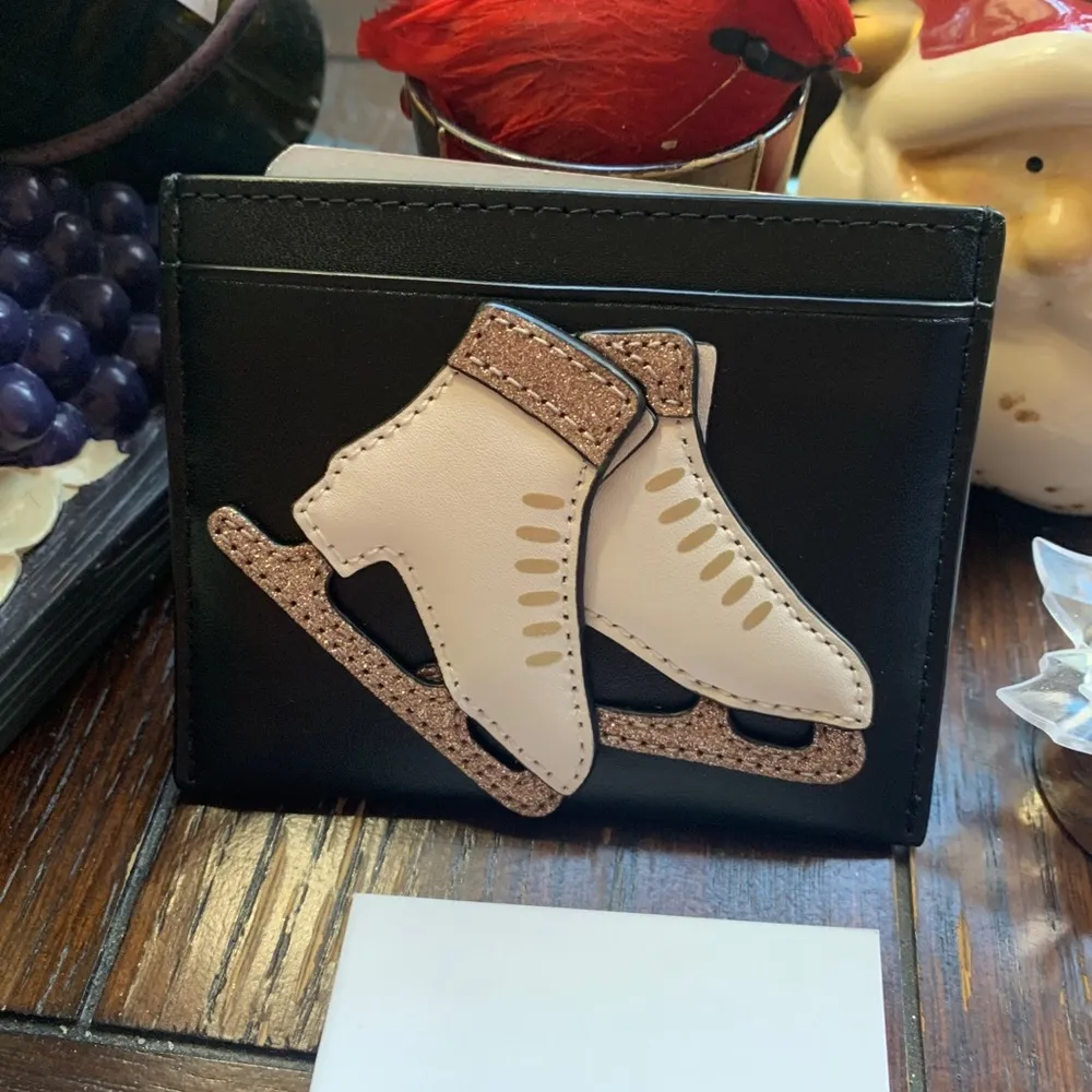 RARE!🔥Authentic Kate Spade leather iceskater Card case - Image 8