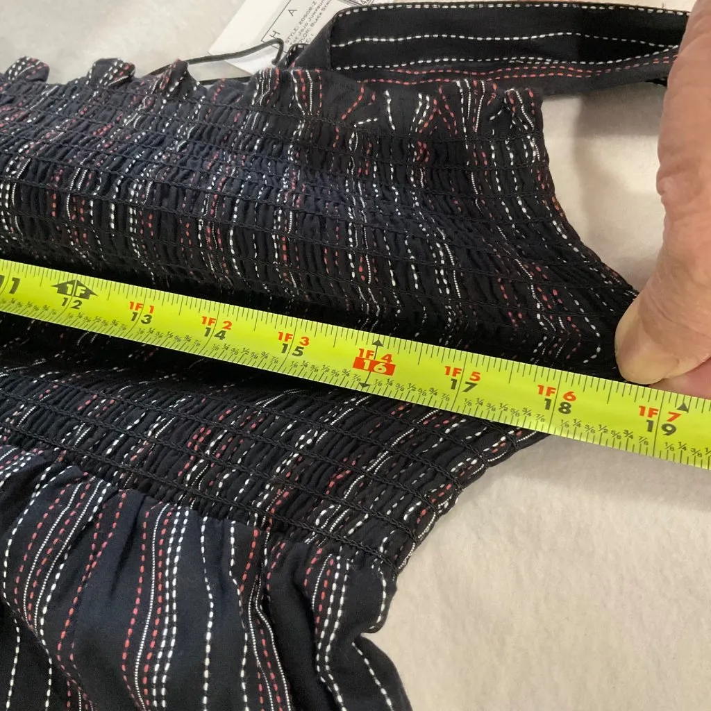 NWT Hatch The Jojo cotton Jumpsuit BLACK STRIPE SZ1 bust up to 38 Size 6 - Image 3