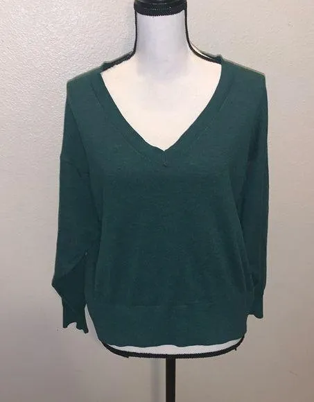 A New Day green loose fit v-neck sweater - Image 1