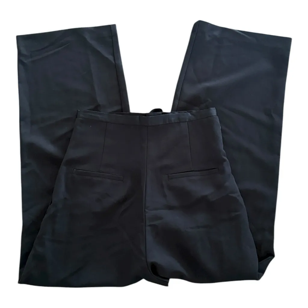 ANTHROPOLOGIE Corset Bow Pleated Wide Leg Trousers Black Size 6 NEW - Image 7