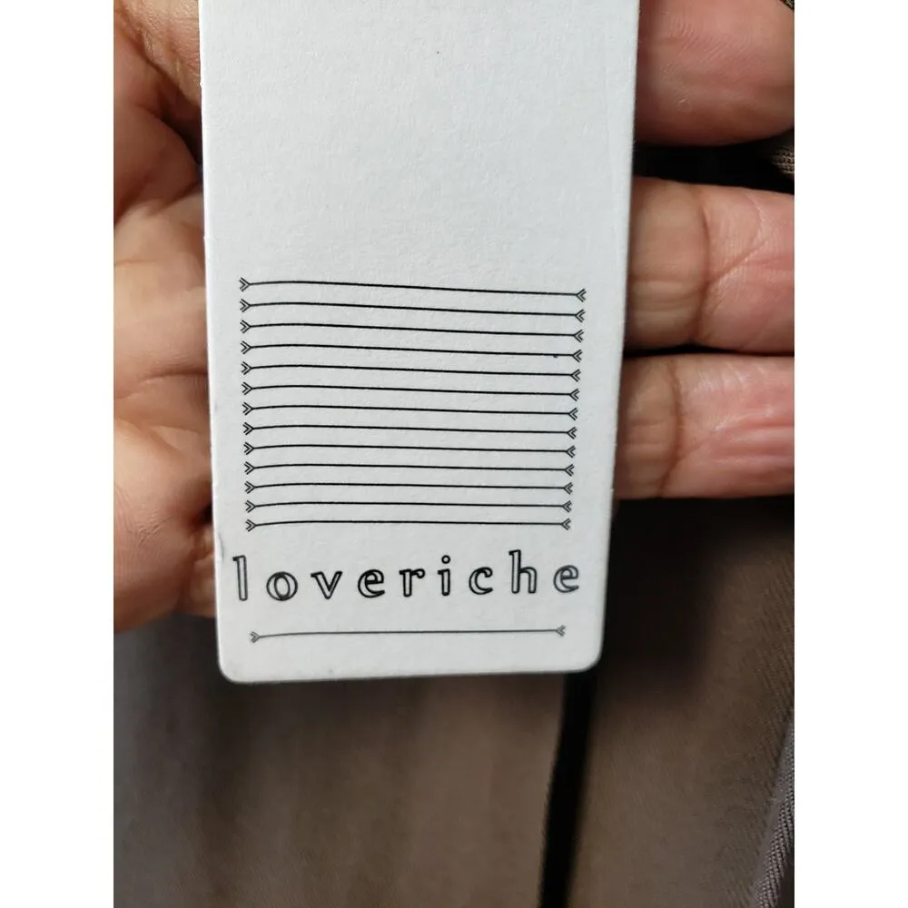 Loveriche Romper Womens Small Brown Rayon Pockets Long Sleeve Keyhole Snap - Image 6