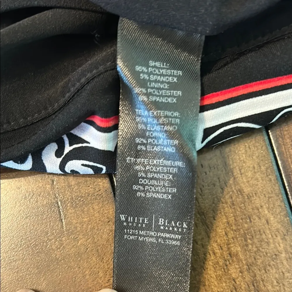 White House Black Market Floral Black and Red Top size small GUC - Image 7