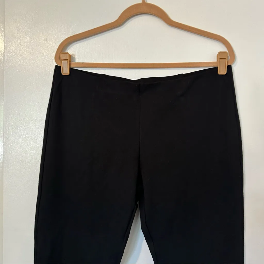 Eileen Fisher Slim Leg Black Pull On Pants Womens Large - Image 2