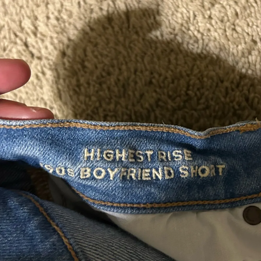 American Eagle Black Distressed High Waist Highest Rise 90s Boyfriend Shorts - Image 3