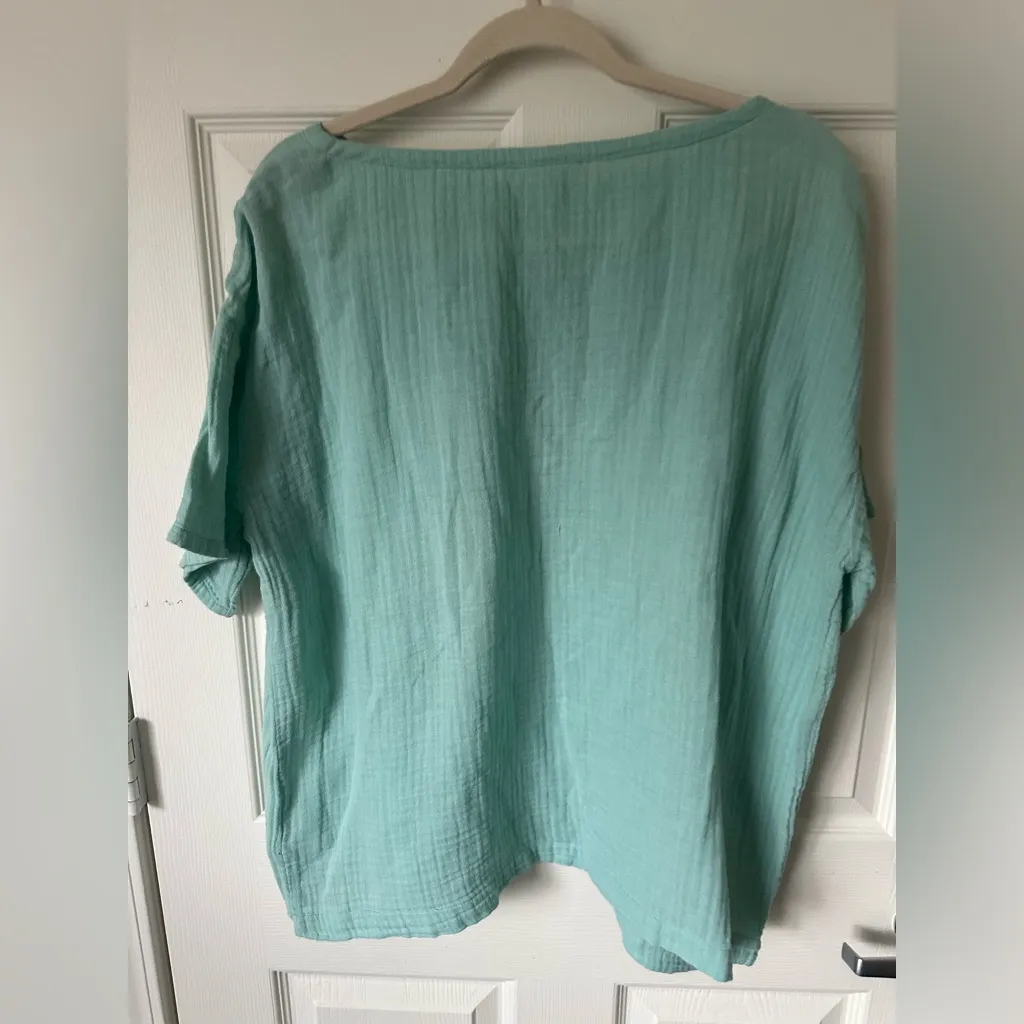 EILEEN FISHER Organic Cotton Women's Light Mint Green. - Image 2