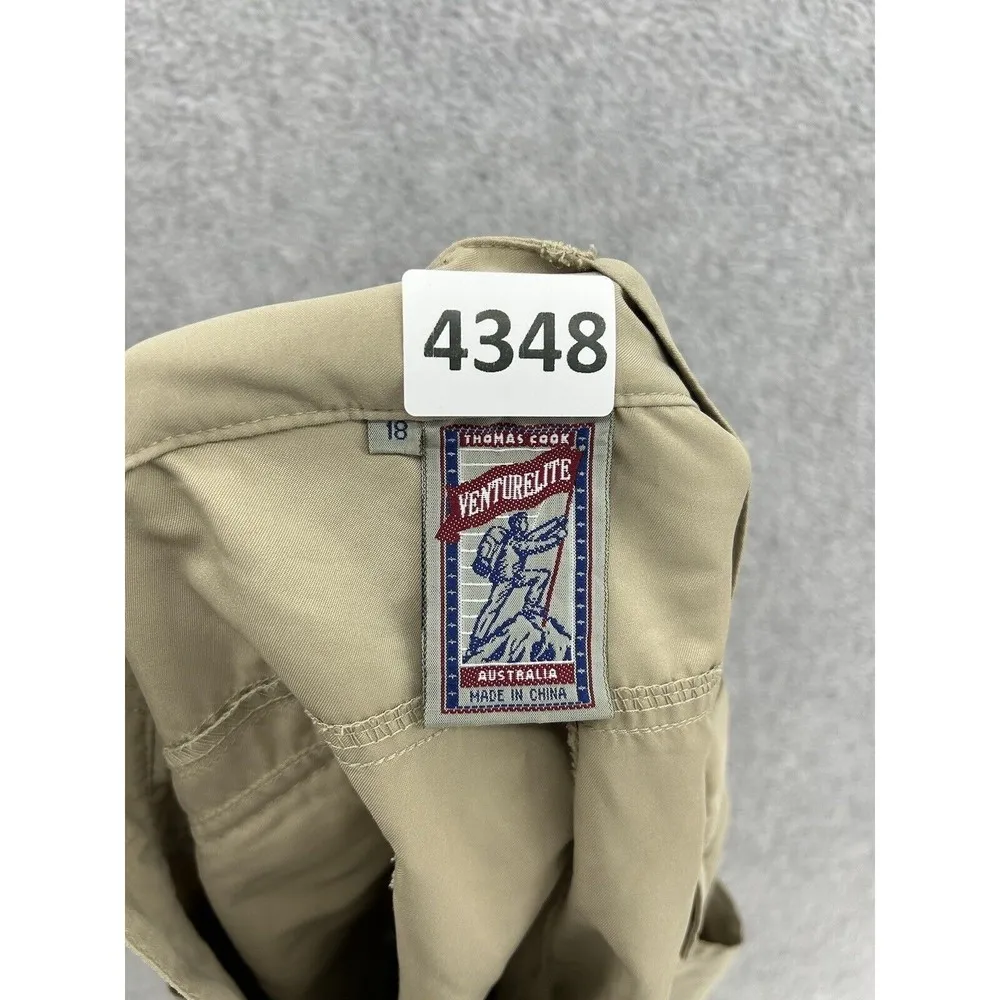 Thomas Cook Venturelite Women's Shorts Solid Beige Australian Cargo Size 14 US - Image 4