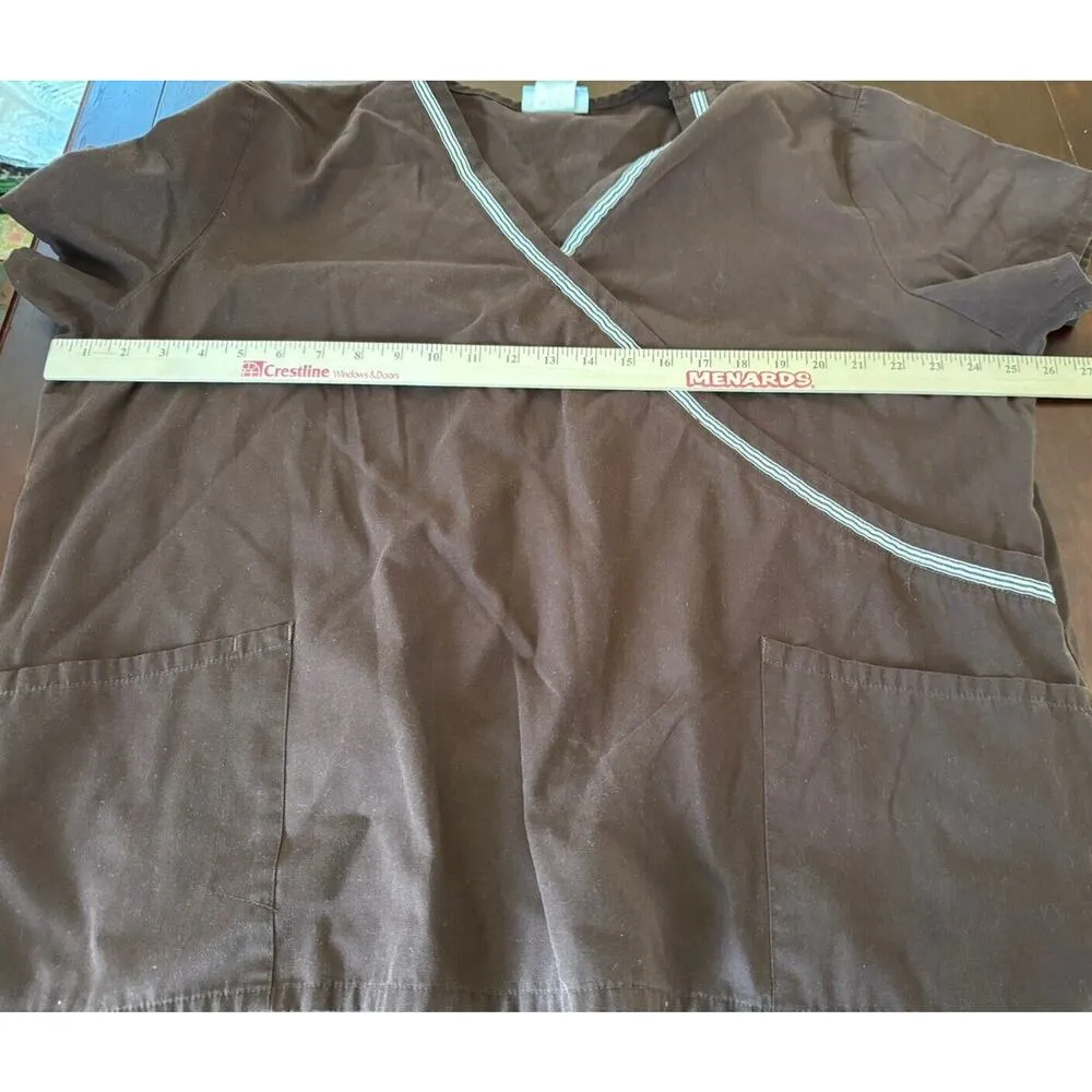 SB Scrubs 2XG XXL Dark Espresso Top Veterinary Medical Dental Polyester Cotton - Image 4