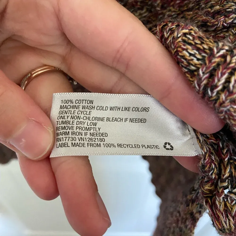 NWOT | Mossimo Supply‎ Co. women’s multicolored knit button up sweater — medium Red - Image 6