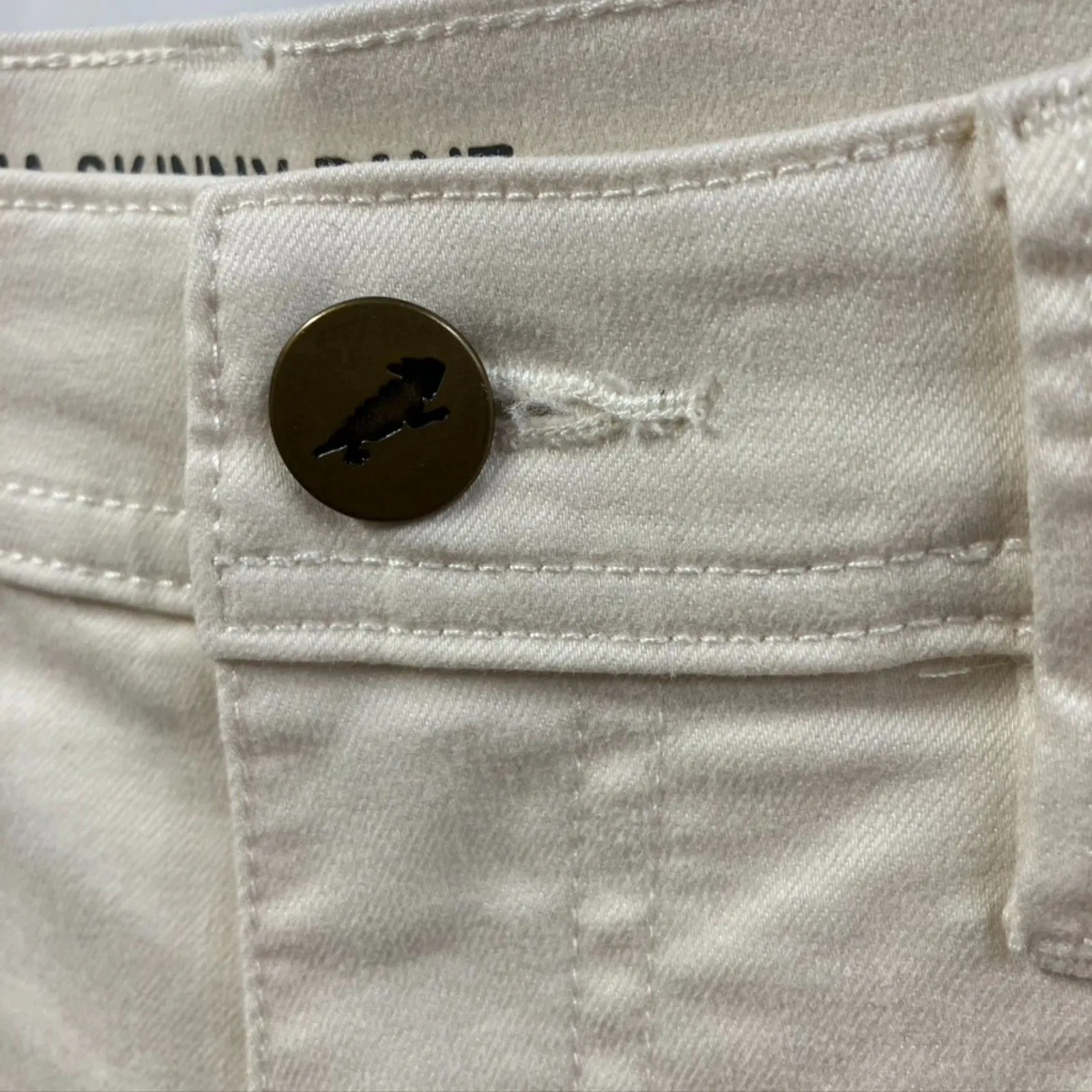 Toad & Co. Sequoia Skinny‎ Pant Ivory Womens 6 Organic Cotton Spring Preppy - Image 12