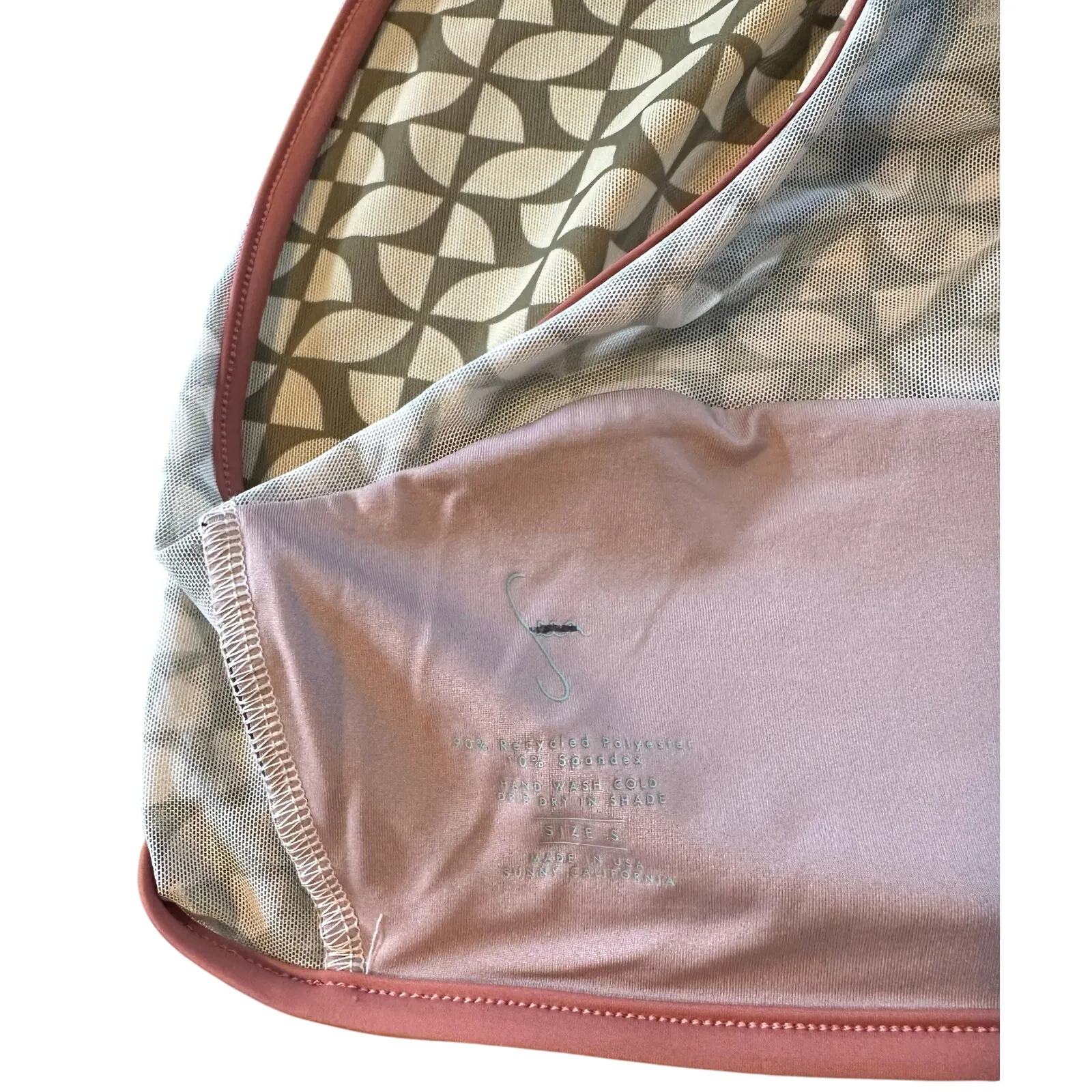 NEW Seea x Free People Maya Mesh Geo Colorblock Cropped Tank Surf Top Small - Image 8