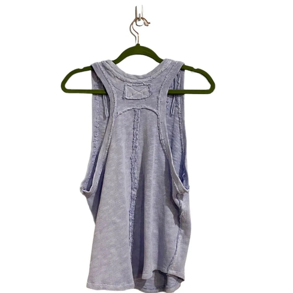 Free People Dew Shine Blue Slim N Simple Tank Sz S - Image 10