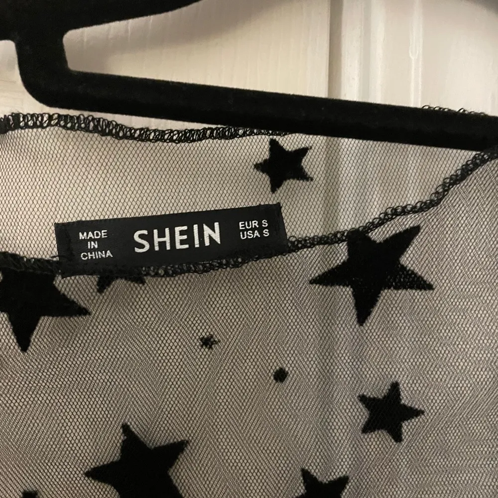 Sheer black star SHEIN top - Image 2
