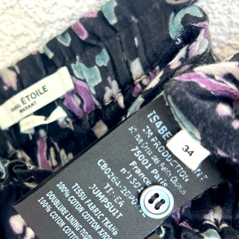 EUC ISABEL MARANT ETOILE Timea Jumpsuit Romper size 34 floral - Image 12