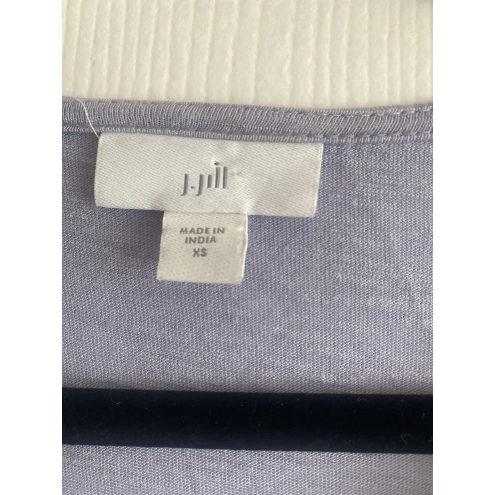 J Jill Womens XS Purple Top V Neck Lace Long Sleeve - Image 2