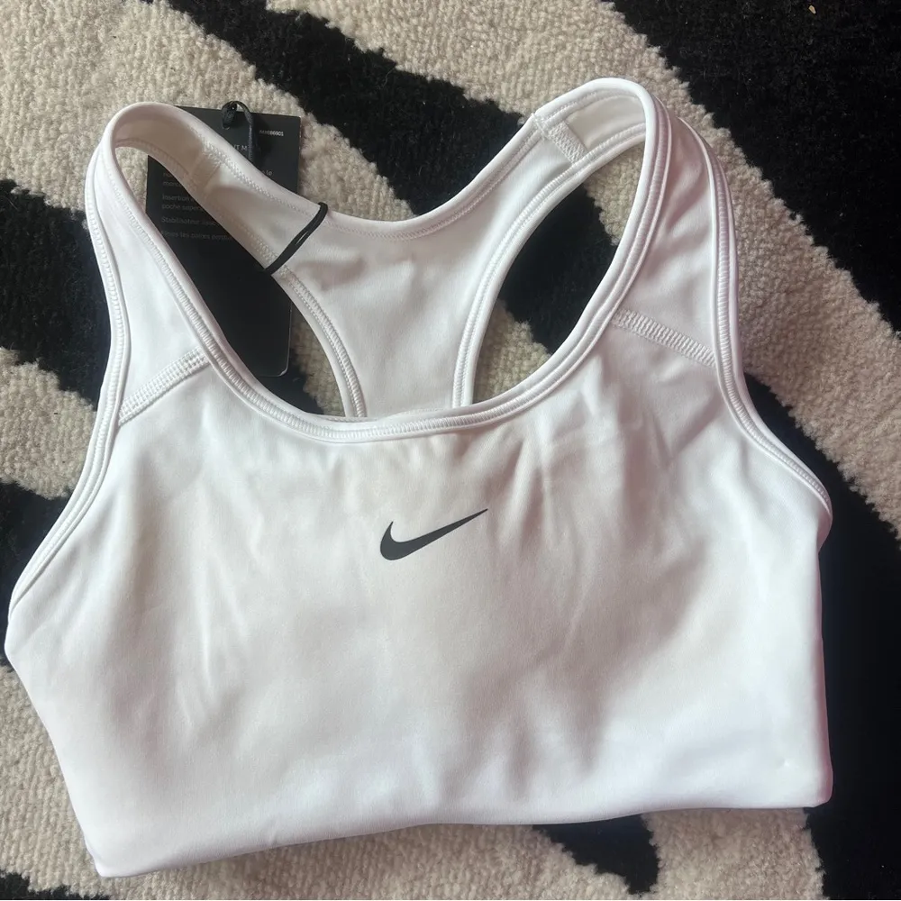 NWT Nike Swoosh Padded Bra White XS - Image 7