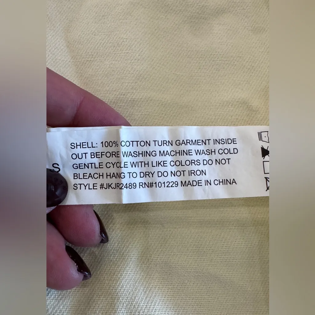 Stoosh Oversized Denim Shacket yellow size small - Image 3