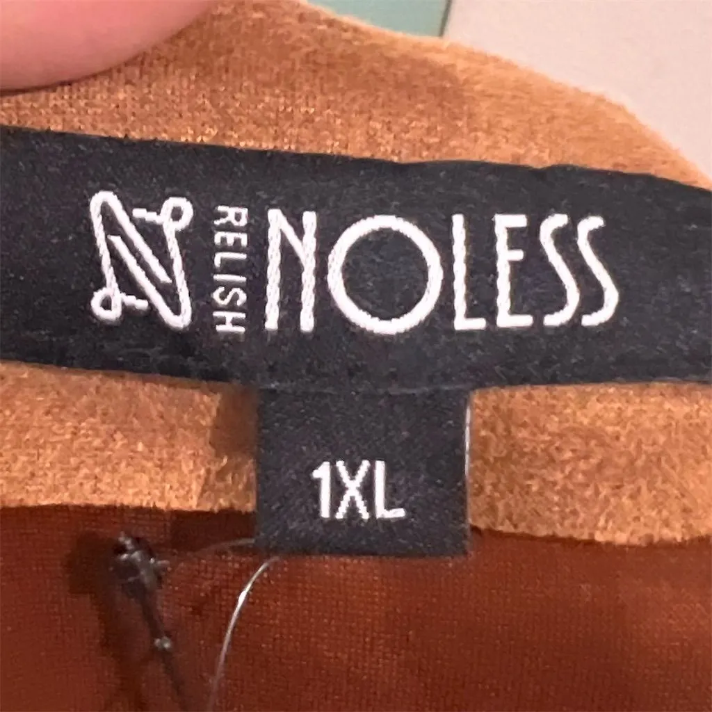 Relish Noless Women's XL Brown Fringe Mini Skirt Bohemian Casual Party Size 1X - Image 9