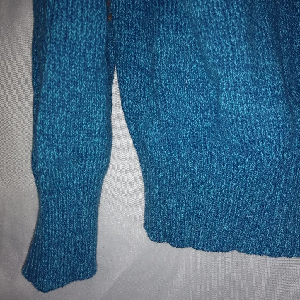 Karen Scott M Turtle Neck Pullover Sweater in Deep Turquoise - Image 2