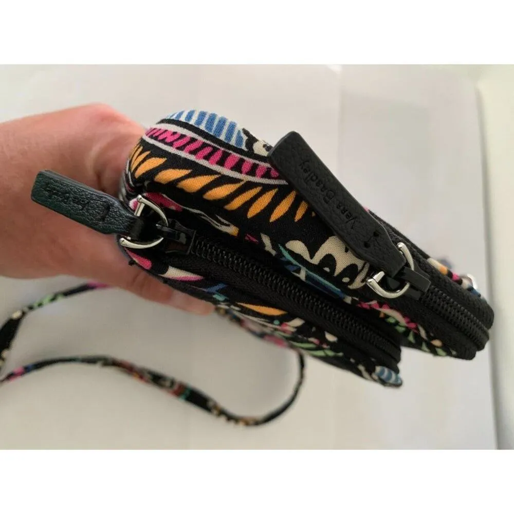 Vera Bradley BANDANA SWIRL Black Retired All in One Crossbody & Wristlet Straps - Image 7