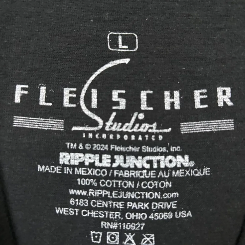 Biker Betty Boop the Street Angel Animated Movie T-Shirt L - Image 4