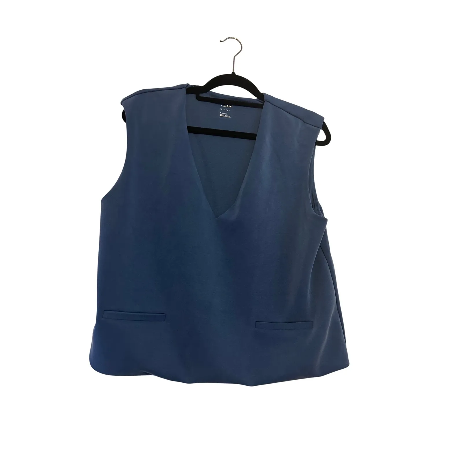 A New‎ Day Women's XL Sleeveless Vest Top & Midi Skirt Set Blue - Image 4