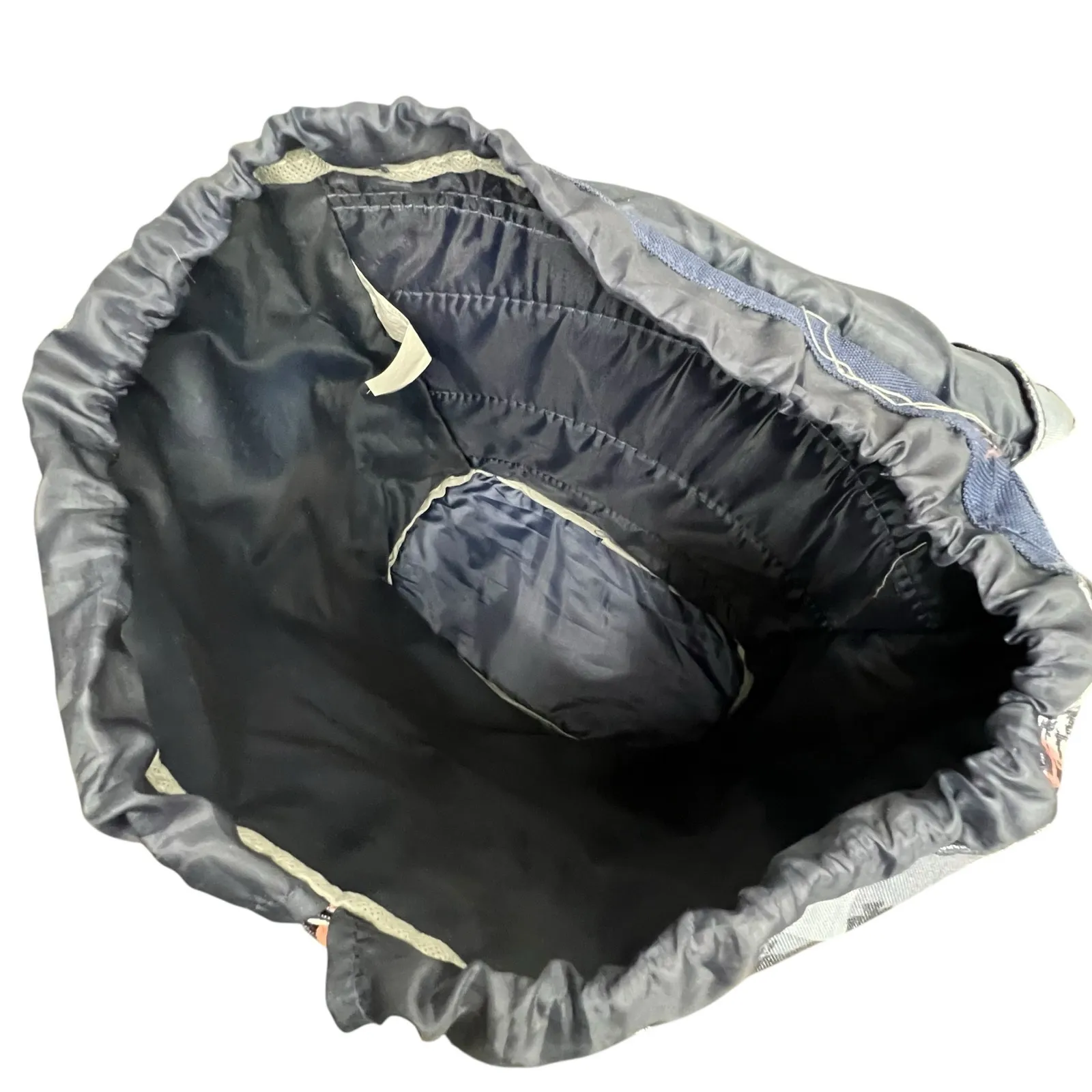 Emma & Chloe Backpack Gray Peach Geometric Abstract Modern School Travel Casual - Image 7