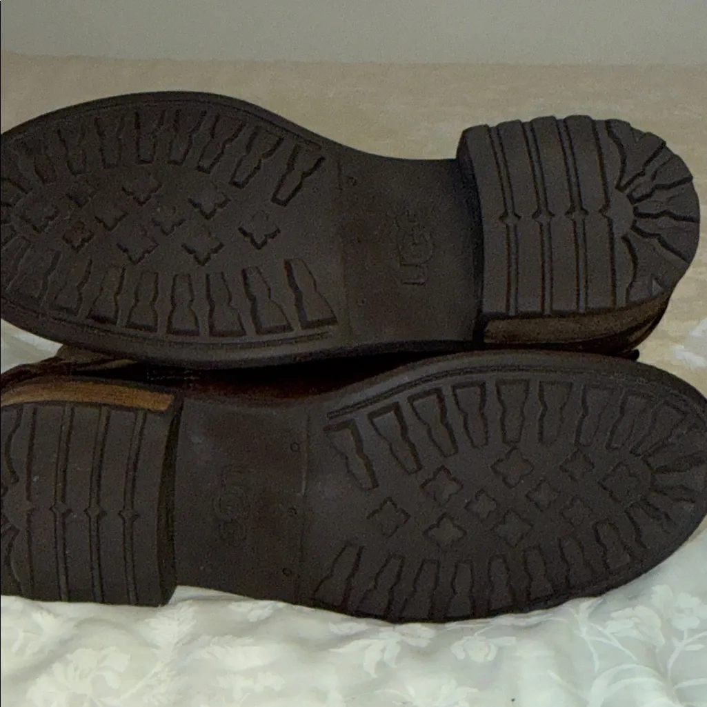 UGG Australia Orion Buckled Zip-Up Moto Buckle Leather ankle Boots sz 7.5 - Image 10