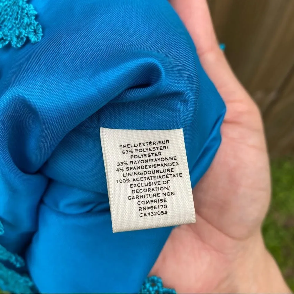 Anthro Moulinette Soeurs Dress Blue Lined Sailor Buttons Navy Nautical Sz 4 - Image 6