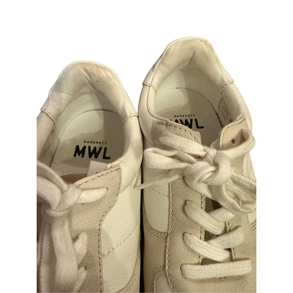 Madewell Kickoff Trainer Sneakers in Antique Cream Multi womens size 8.5 - Image 6