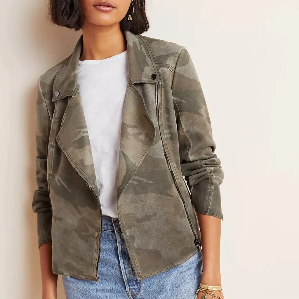 Anthropologie - Marrakech Camo Sueded Moto Jacket XS - Image 4