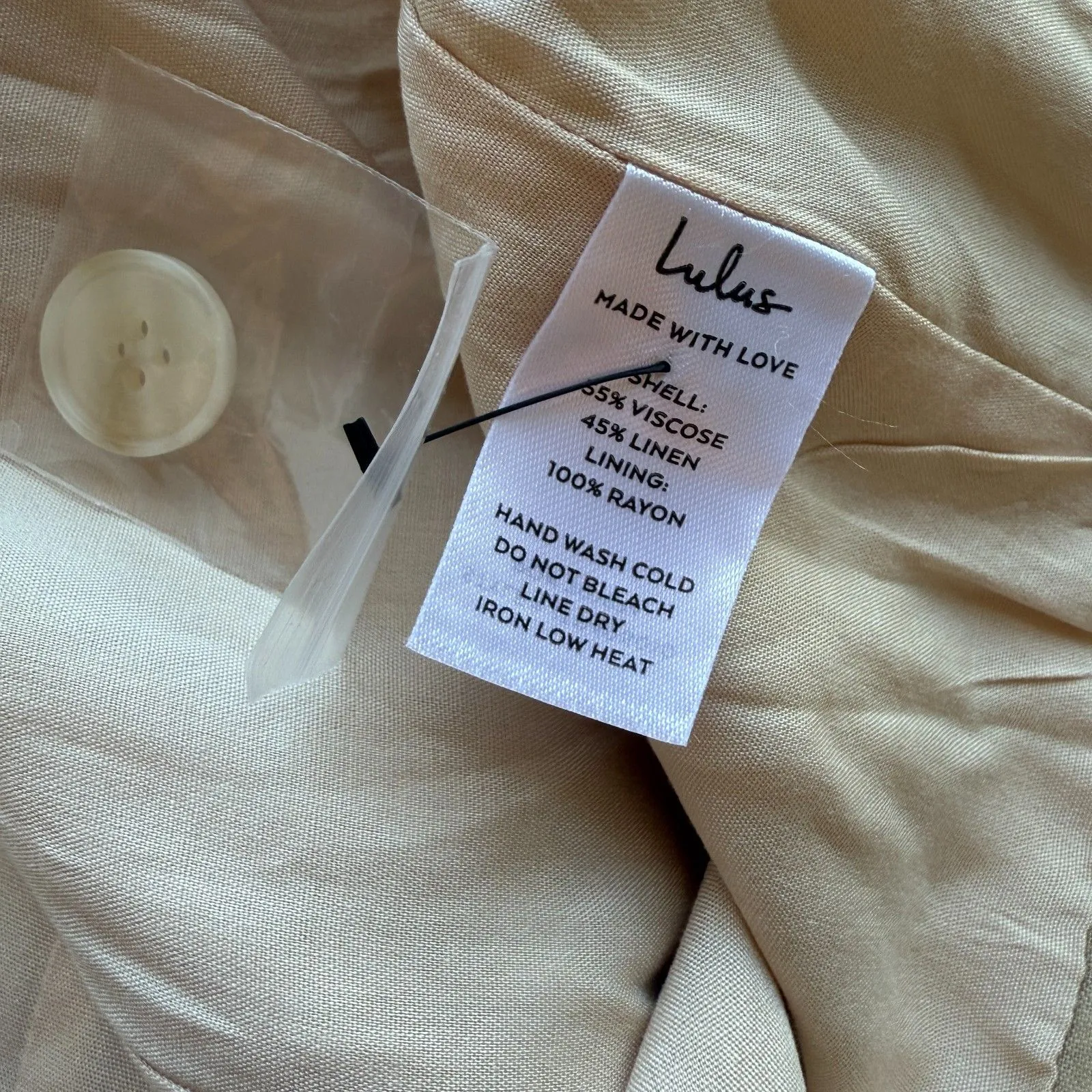 Lulus Mairi Beige Linen Button-Front Sleeveless Mini Dress - Image 10