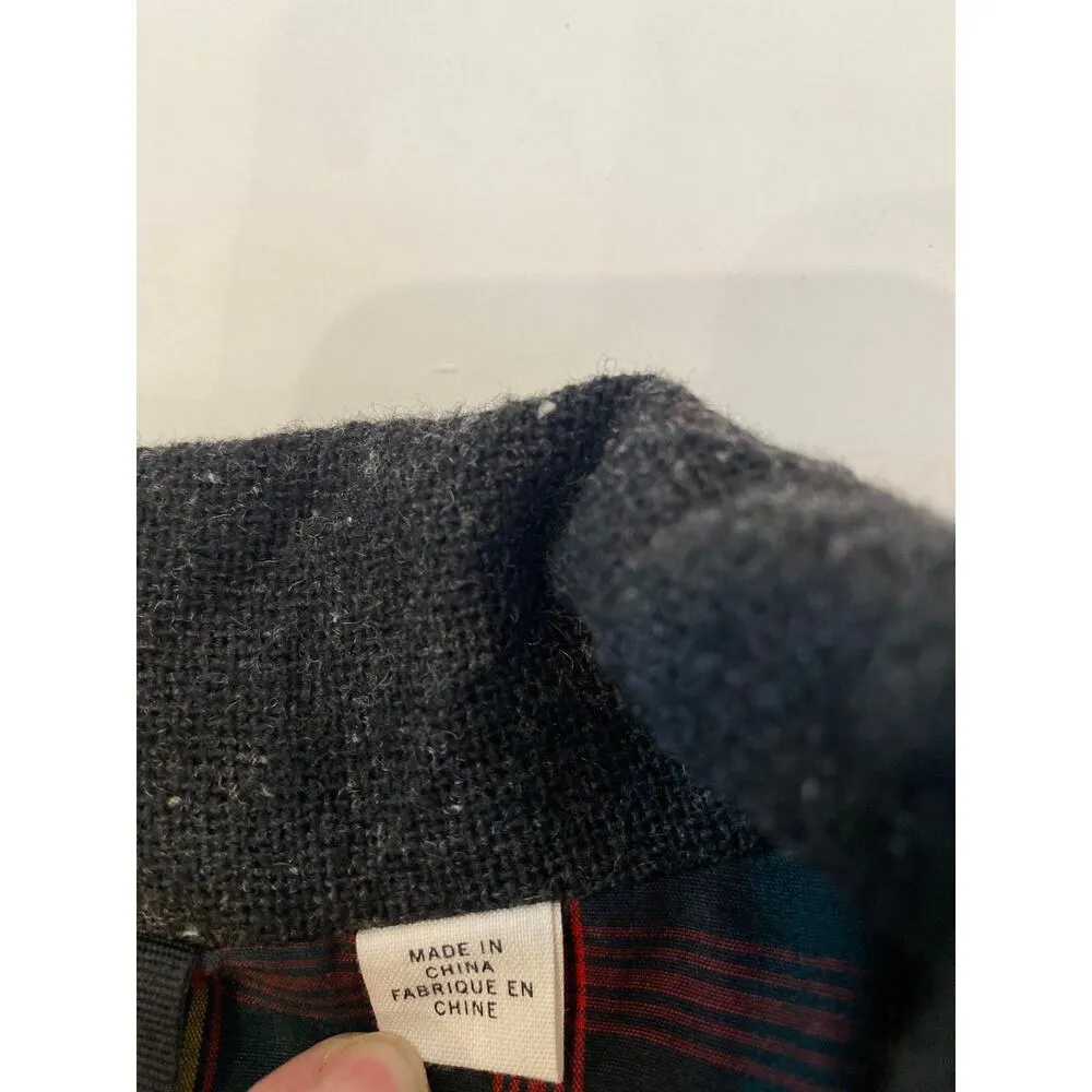 BDG Black Woven Button Down Women’s Oversized Blazer EUC Sz Sm Lined Polyester - Image 10