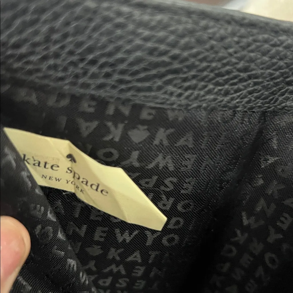 Kate Spade Black Wallet pebbled wallet with Gold Accent - Image 7