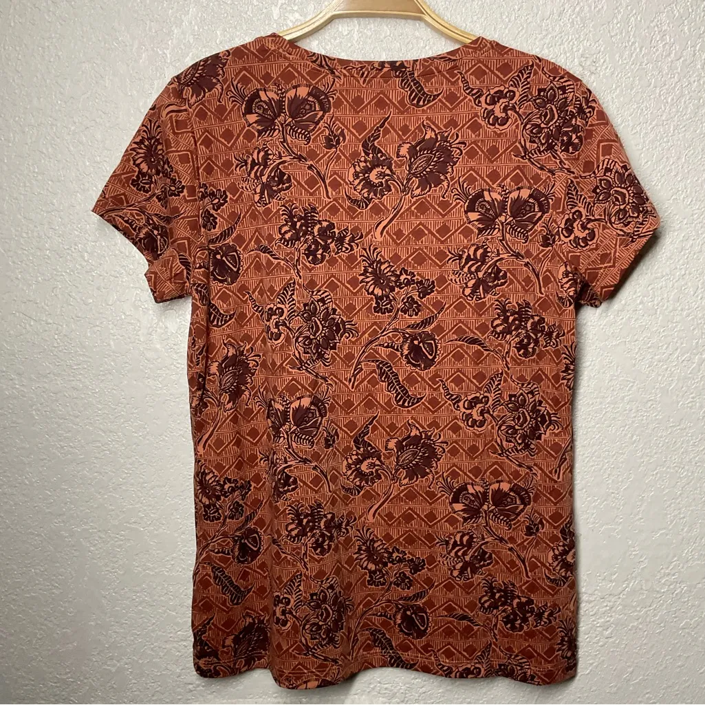 Peruvian Connection Spice Woodblock Tee Size M - Image 2