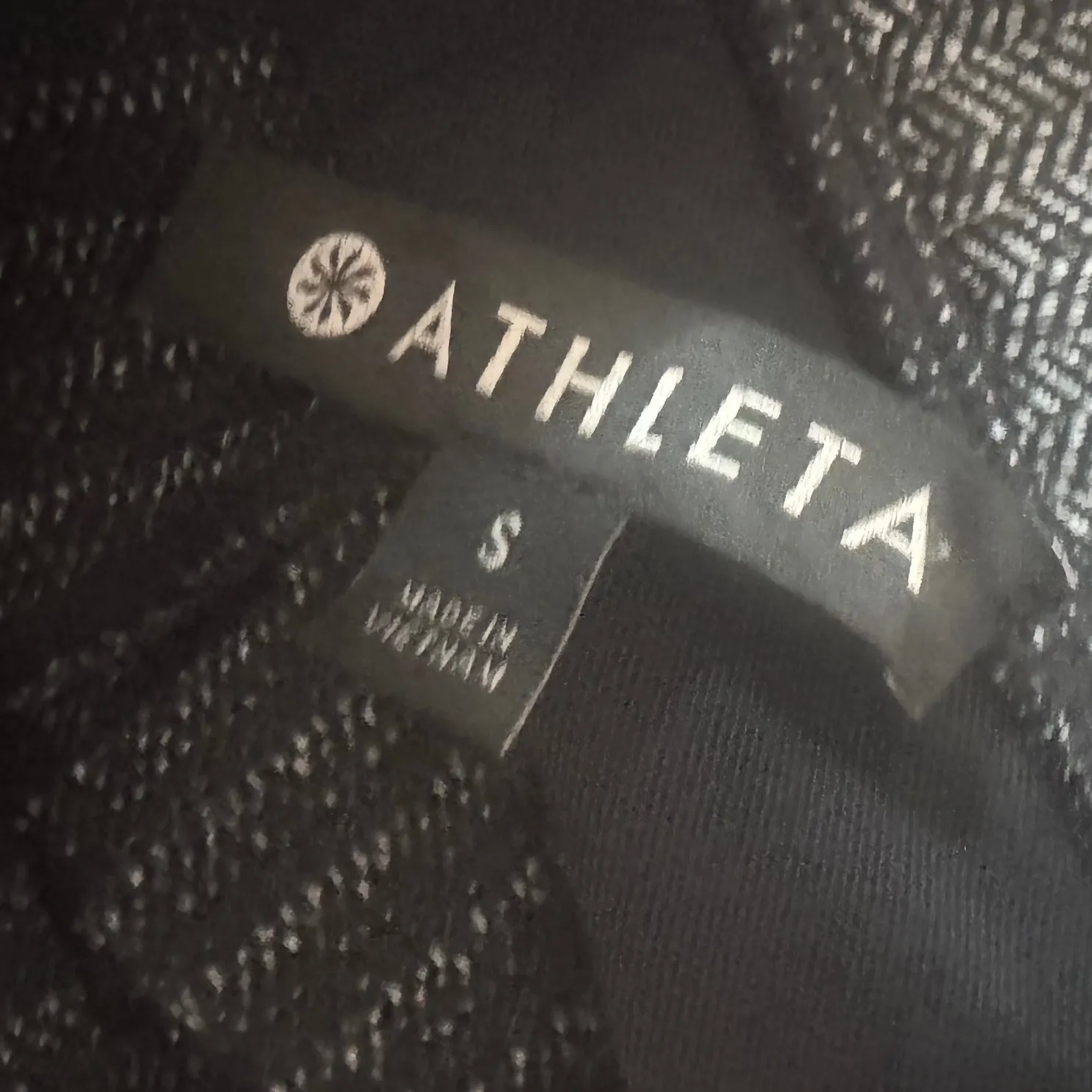 Athleta Herringbone Mercer Tight in Black, White Size Small - Image 4