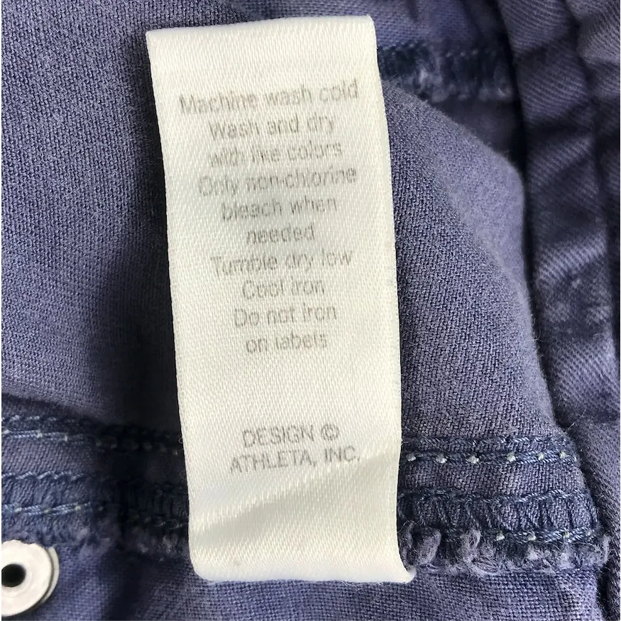 ATHLETA Take a Hike Cargo Mini Skirt Size 4 Blue Studded Outdoor Sporty Travel - Image 8