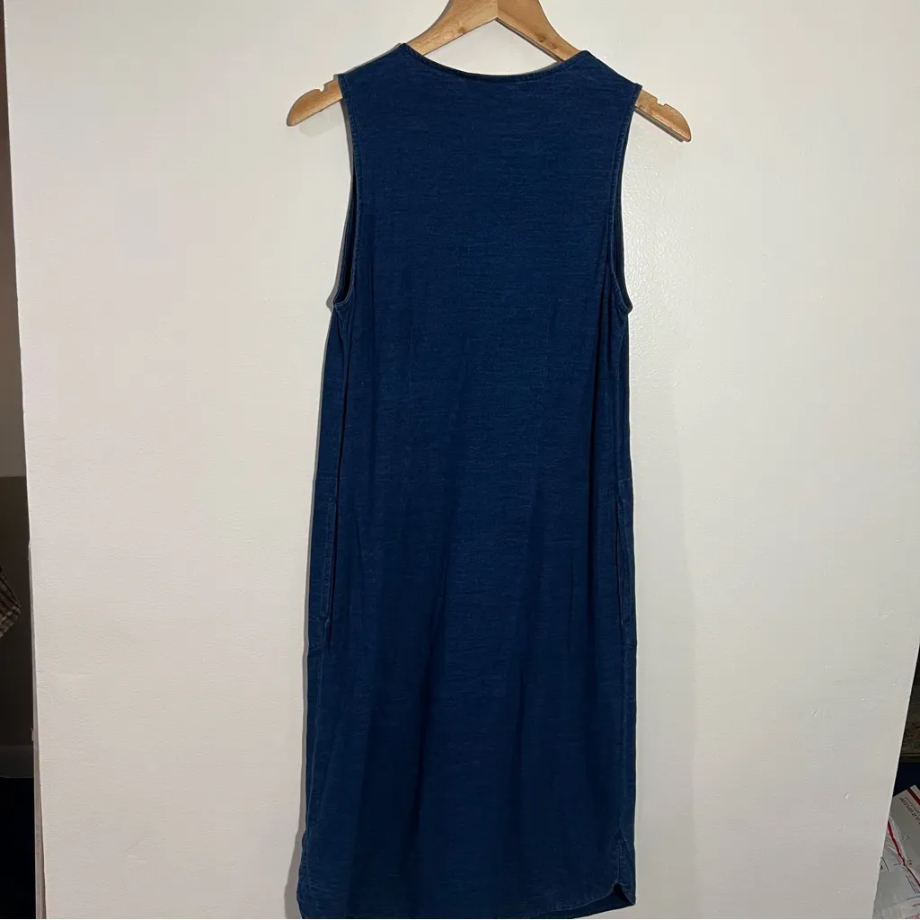 J. Jill Pure Jill Indigo‎ Shirttail Dress River Wash Size XS Blue - Image 9