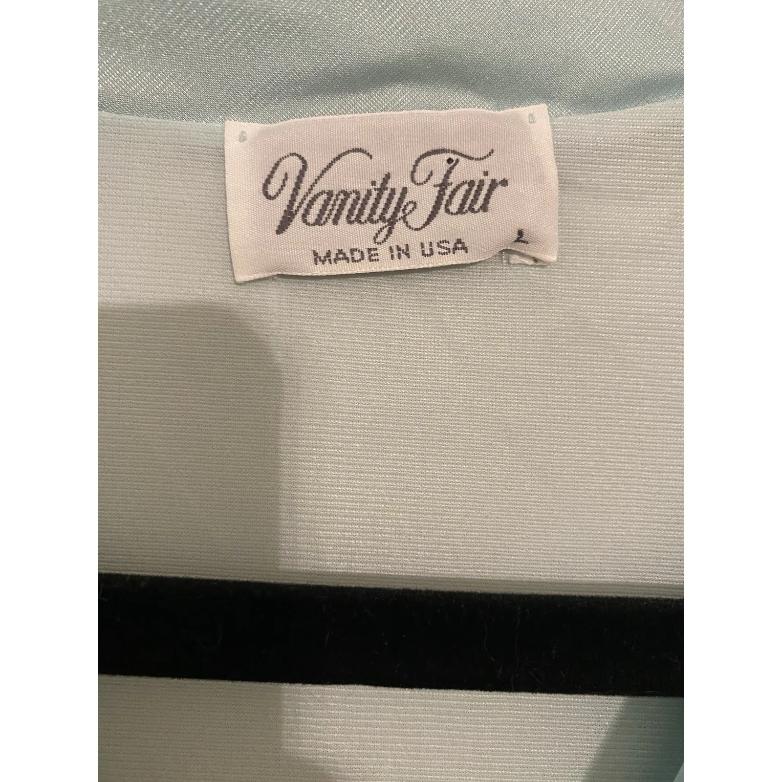 Vanity Fair‎ Moo Moo Nightgown Baby Blue Flower Detail Button Down Front Large - Image 6