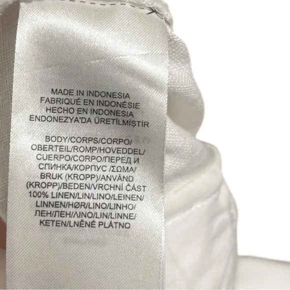 Lauren Ralph Lauren Women's 100% Linen White Shorts Chino Coastal Casual‎ sz 10 - Image 6