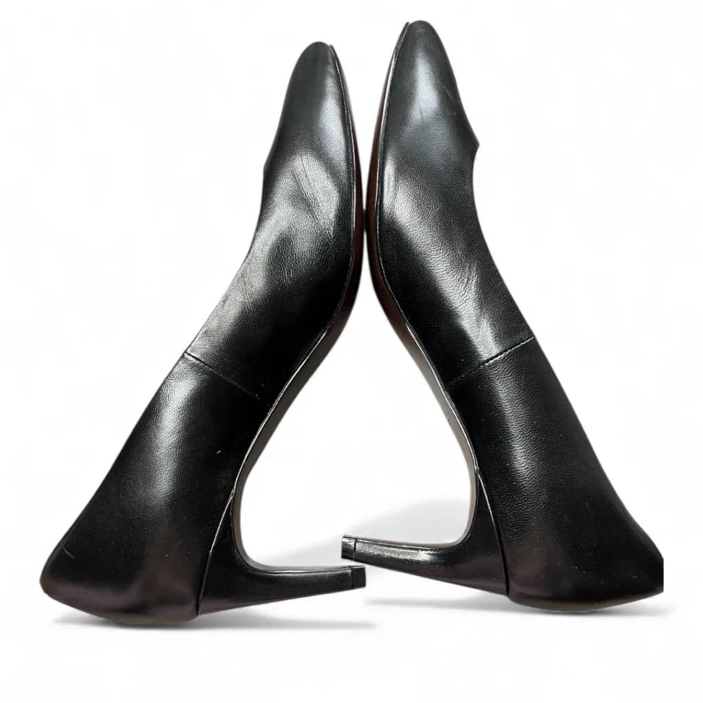 Cole Haan black Quincy kitten heels pumps leather minimalist professional - Image 8