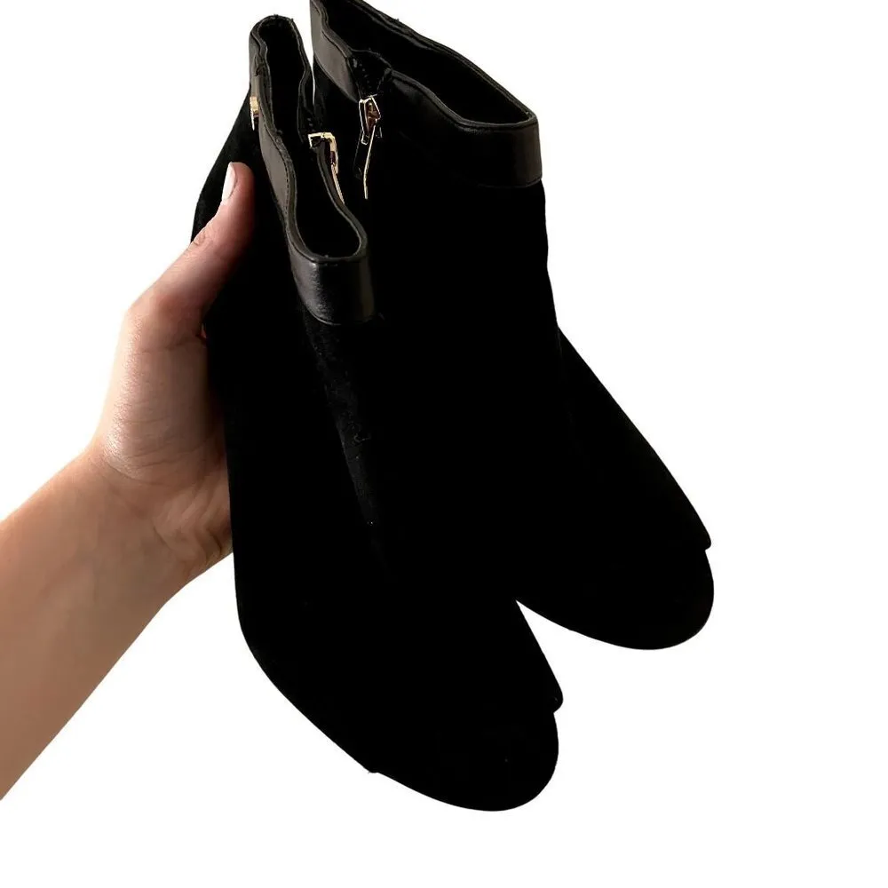 Vince Camuto trendy black stiletto heels peep toe business formal shoes stunning - Image 2