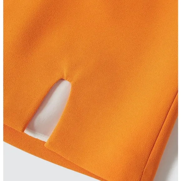 MANGO MNG Slit Hem Micro‎ Miniskirt Orange Size S NWOT Trendy Sexy - Image 5