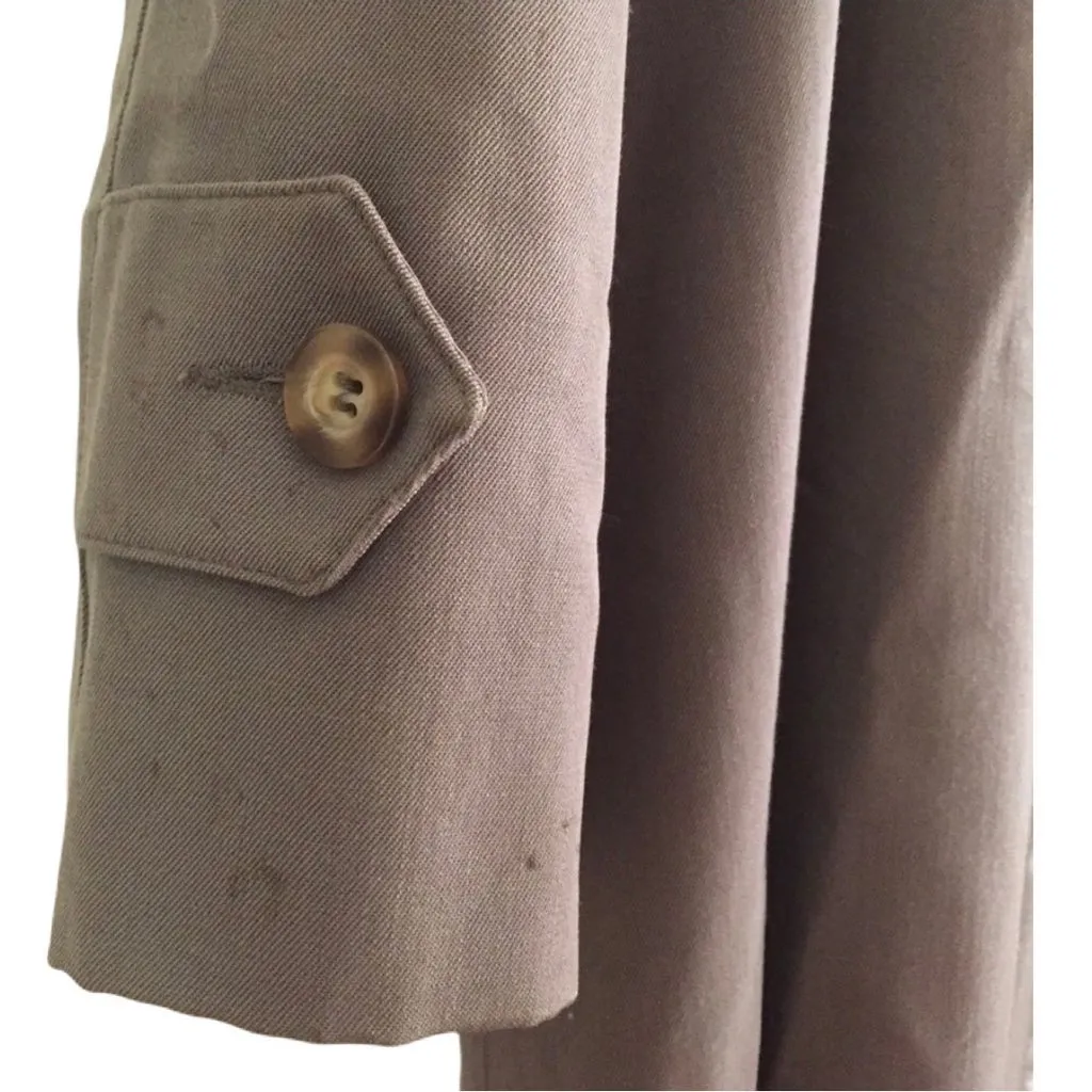 Vintage Maxi Length Trench Coat, Size Large - Image 6