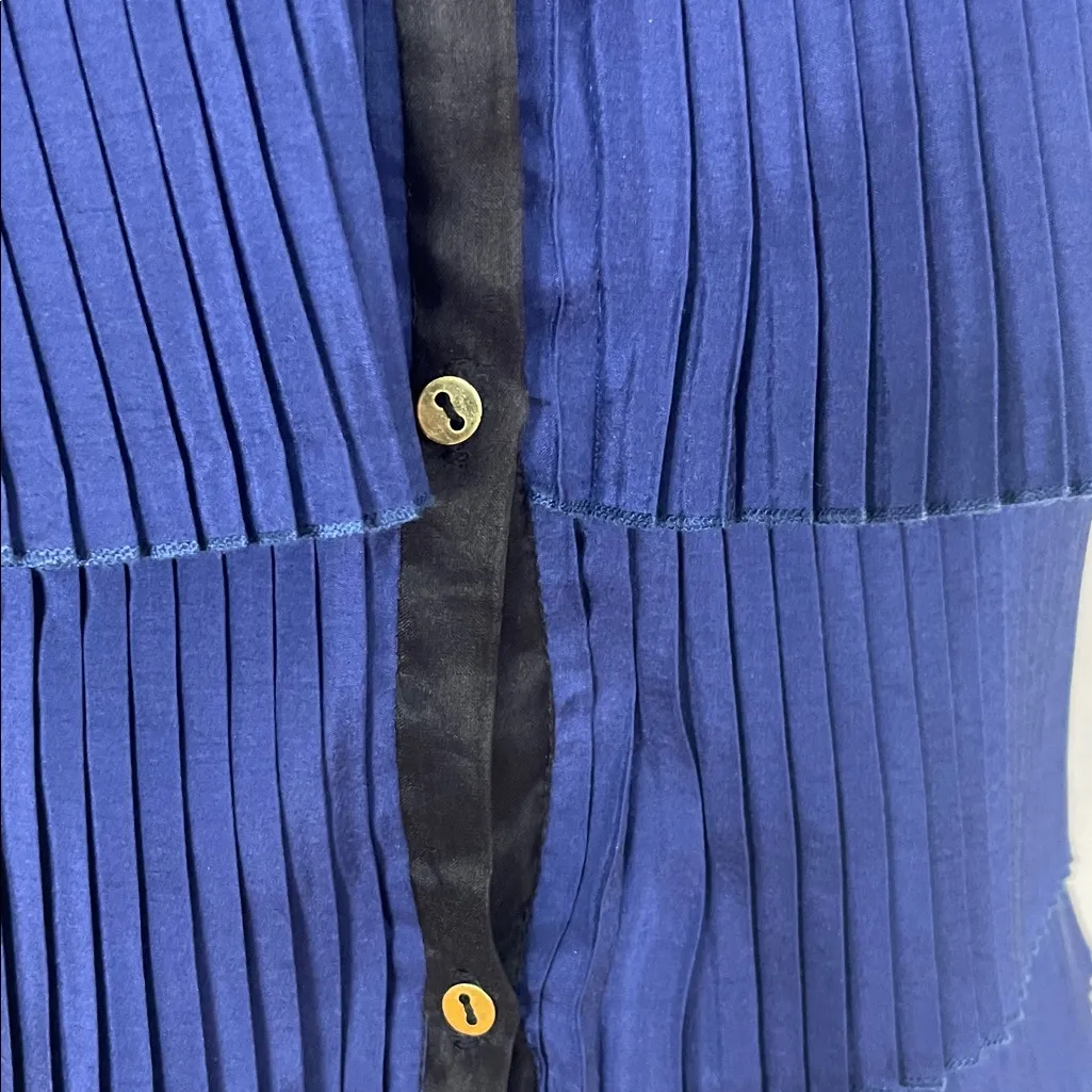 Cynthia Rowley Elegant Navy Blue Tiered Top Size 6 - Image 4