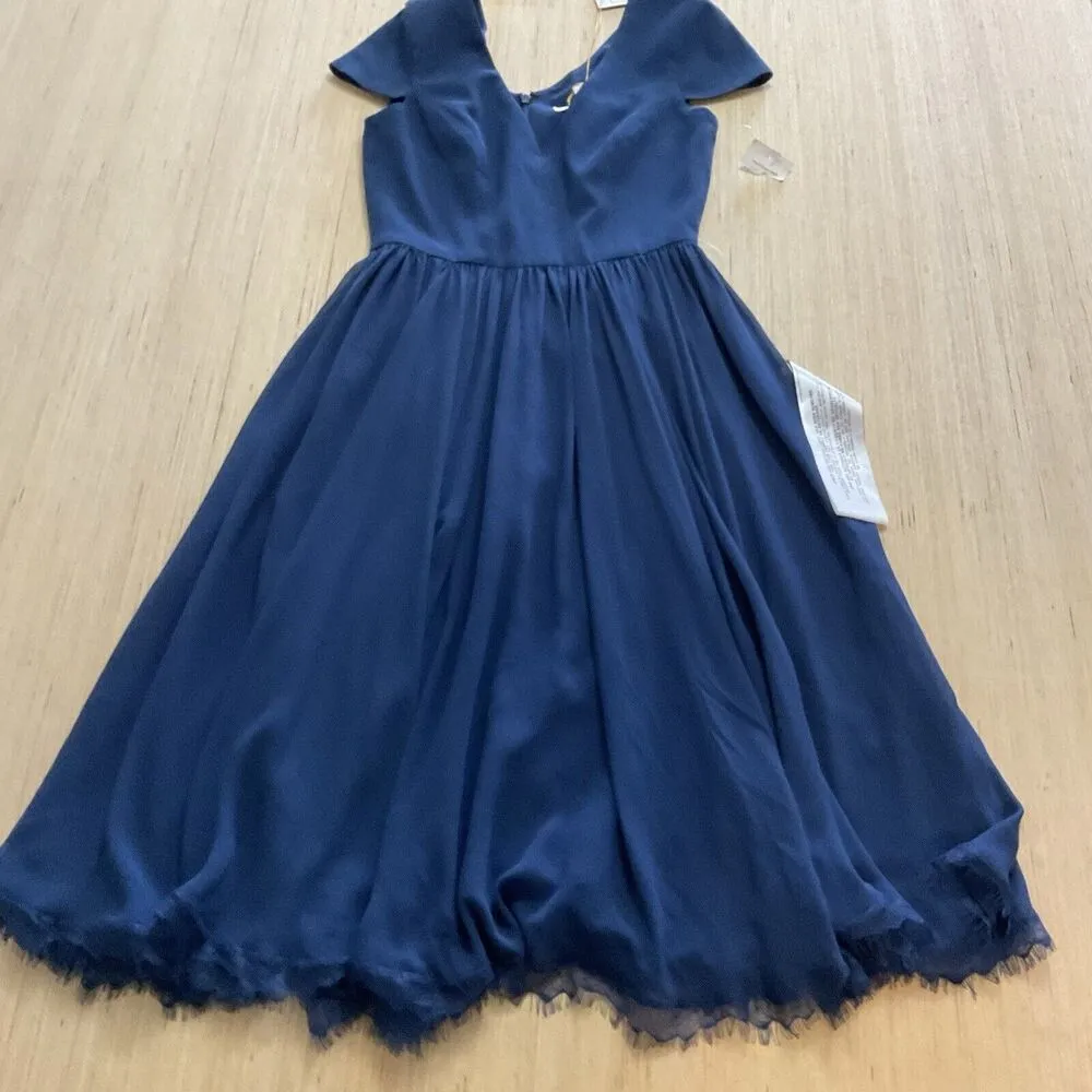 NEW Dress the Population Corey Dress in Pacific BlueSize XXS Short Sleeve - Image 4